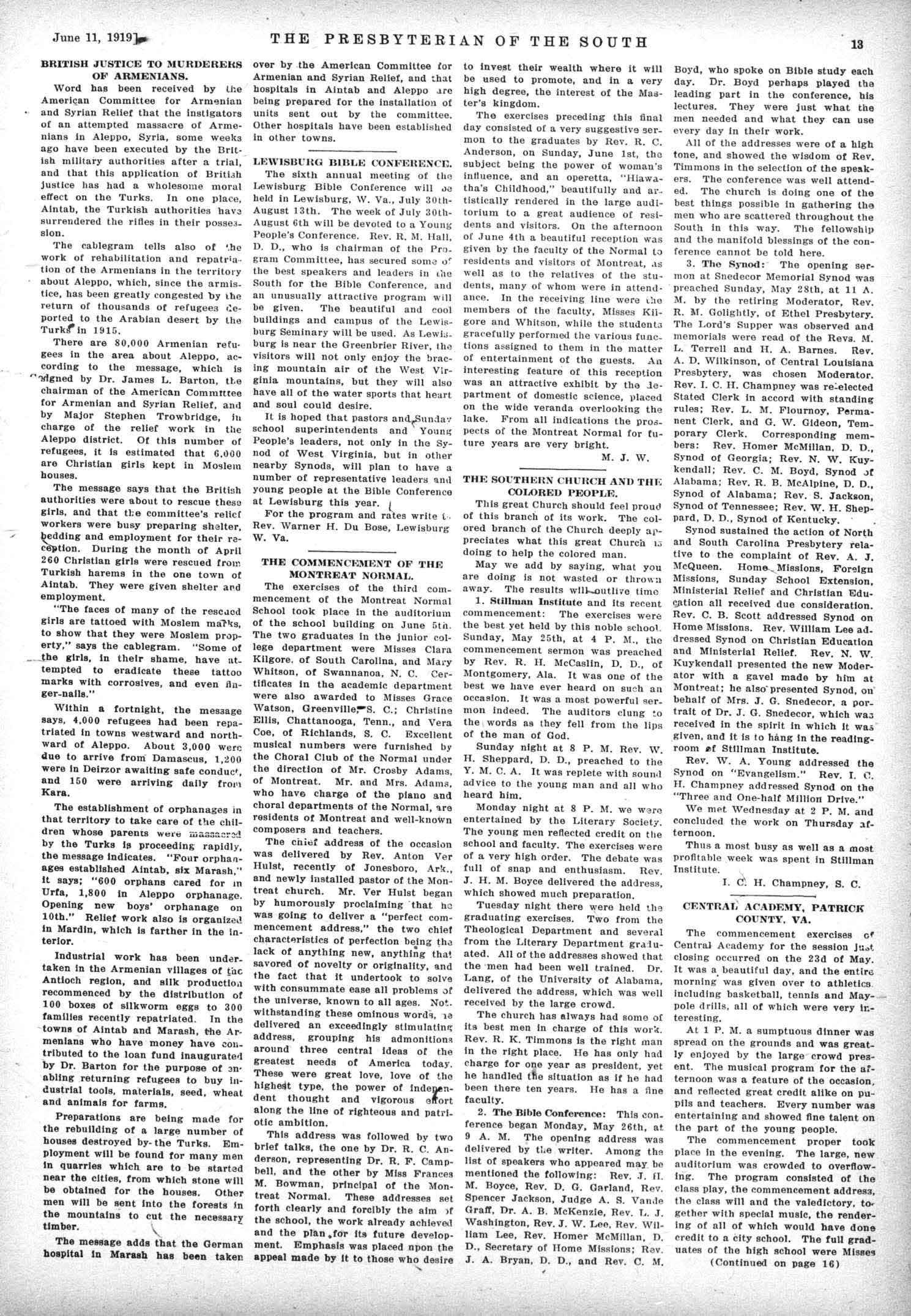 Stillman Institute Bible Conference